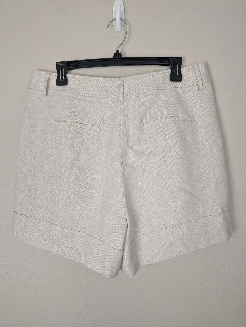 J.Crew Remi High Waist Linen Blend Shorts in Flax Ivory